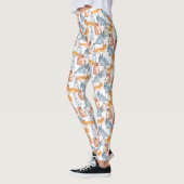Leggings Motif des animaux de forêt mignons (Gauche)