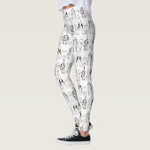Leggings Motif des boutons de chien (Gauche)