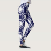 Leggings Motif des cercles Shibori bleu et blanc (Droite)
