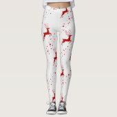 Leggings Motif des cerfs de Noël (Devant)