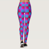 Leggings Motif des chèques bleu et rose socialite (Dos)