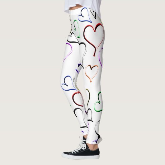 Leggings Motif des Coeurs colorés (Gauche)