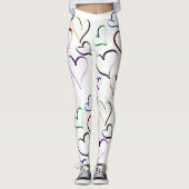 Leggings Motif des Coeurs colorés (Devant)