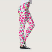 Leggings Motif des coeurs et feuilles verts (Droite)