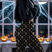 Leggings Motif des crânes et des fleurs d'Halloween