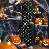 Leggings Motif des crânes et des fleurs d'Halloween