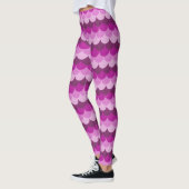 Leggings Motif des échelles de sirène rose et violet (Gauche)