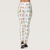 Leggings Motif des éléments de Noël mignons ID729 (Dos)