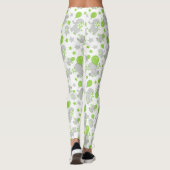 Leggings Motif Des Eléphants, Eléphants Mignons - Grey Vert (Dos)