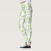 Leggings Motif Des Eléphants, Eléphants Mignons - Grey Vert (Gauche)
