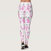 Leggings Motif Des Eléphants Roses, Eléphants Mignons, Étoi (Dos)