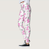 Leggings Motif Des Eléphants Roses, Eléphants Mignons, Étoi (Gauche)