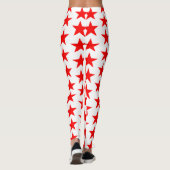 Leggings Motif des étoiles rouges (Dos)