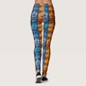 Leggings Motif des faces colorées (Dos)