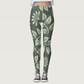 Leggings Motif des fleurs de printemps (Devant)