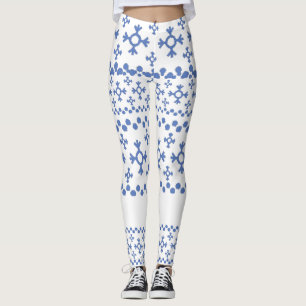 Leggings Motif des flocons de neige bleu Cute Thunder_Cove