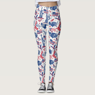 Leggings Motif des icônes patriotiques - Statue de la Liber