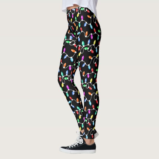 Leggings Motif des lumières de Noël (Gauche)