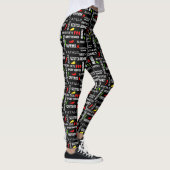 Leggings Motif des noms de poivre chili (Droite)