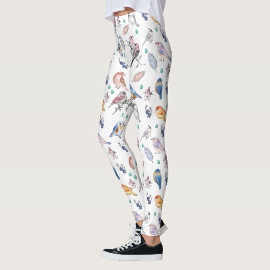 Leggings Motif des oiseaux de printemps (Gauche)