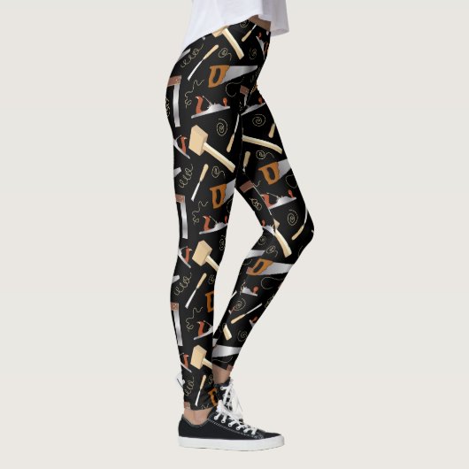 Leggings Motif des outils de menuiserie (Droite)