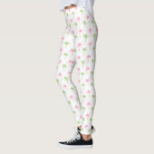 Leggings Motif des palmiers roses et verts (Gauche)