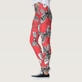 Leggings Motif des papillons de Doodle (Gauche)