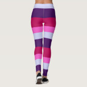 Leggings Motif des rayures roses et violettes (Dos)