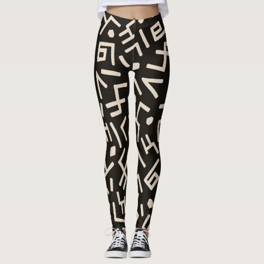 Leggings Motif des styles africains (Devant)