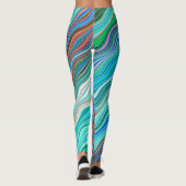 Leggings Motif des vagues Abstraites Vintages| Légendes (Dos)