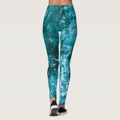 Leggings Motif des vagues de mer turquoise (Dos)