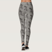 Leggings Motif d'Escalade Gris Gris pour femmes (Dos)