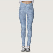 Leggings Motif design Light Blue Jean Faux Effet (Devant)