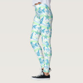 Leggings Motif d'esquisse marine (Gauche)