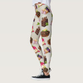 Leggings Motif dessert de gâteaux sucrés (Gauche)