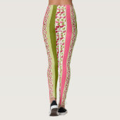 Leggings Motif d'été brillant de rayures multicolores (Dos)