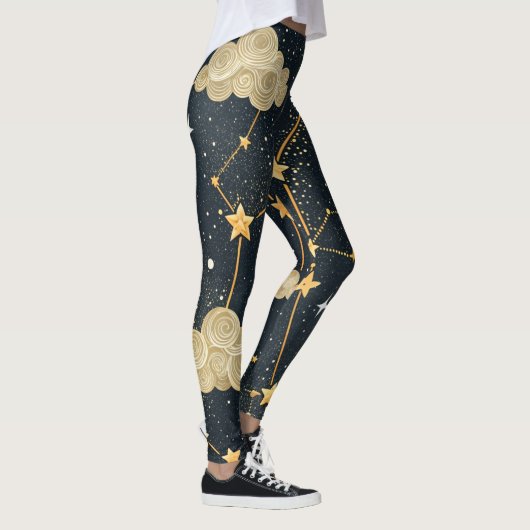 Leggings Motif d'étoile de constellation céleste (2) (Droite)