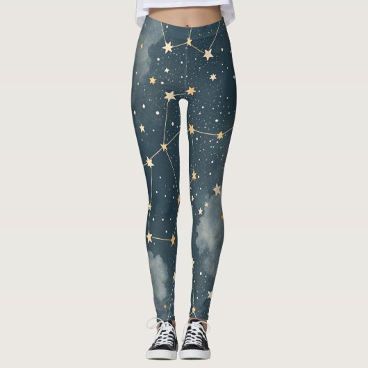 Leggings Motif d'étoile de constellation céleste (4) (Devant)