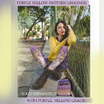 Leggings Motif d'étoile jaune violet<br><div class="desc">Ces belles légendes sont faites de tons de violet et de jaune étoile motif. Ce motif est dégradé et a quelques lignes violettes extra foncées sur le dessus. Il est bien adapté pour les séances d'entraînement, la salle de gym, le yoga ou les situations quotidiennes. S'accorde bien avec un dessus...</div>
