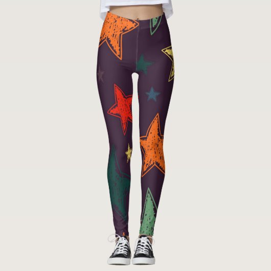 Leggings Motif d'étoiles (Devant)