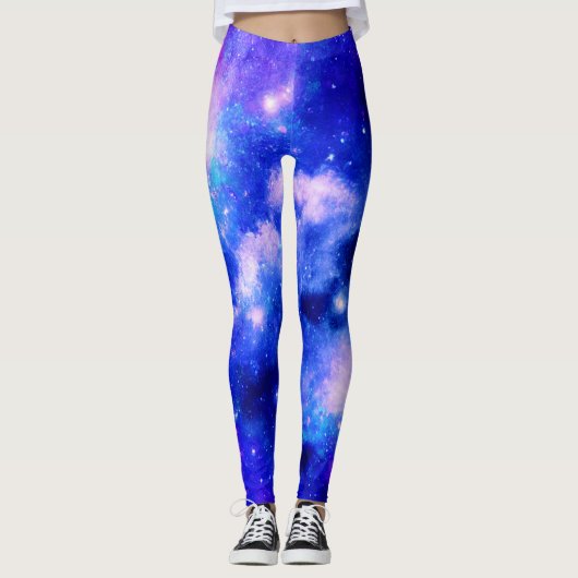 Leggings Motif d'exploration nébuleuse (Devant)