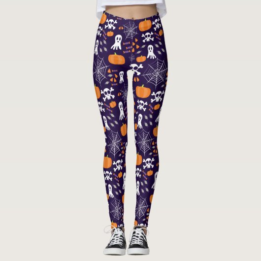 Leggings Motif d'Halloween amusant (Devant)