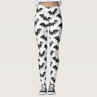 Leggings Motif d'Halloween Chauves-souris en vol à l'aquare