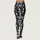 Leggings Motif d'Halloween, chauves-souris et araignées (Dos)