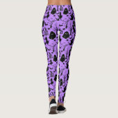 Leggings Motif d'Halloween. Éffrayant et mignon.b L Violet  (Dos)