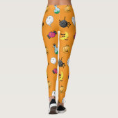 Leggings Motif d'Halloween mignon avec arrière - plan orang (Dos)