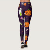 Leggings Motif d'Halloween mignon - Fantômes, Citrouilles,  (Dos)