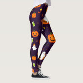 Leggings Motif d'Halloween mignon - Fantômes, Citrouilles,  (Droite)