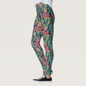 Leggings Motif d'hibiscus à ananas tropicaux (Gauche)