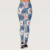 Leggings Motif d'Hibiscus Tropical Côtier (1) (Dos)